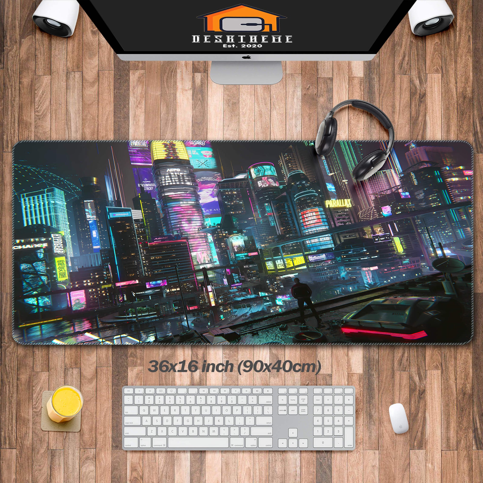 Steampunk City Gaming Mouse Pad Extended