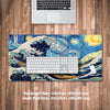 The Great Wave & Starry Night Desk Mat