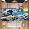 The Great Wave & Starry Night Desk Mat