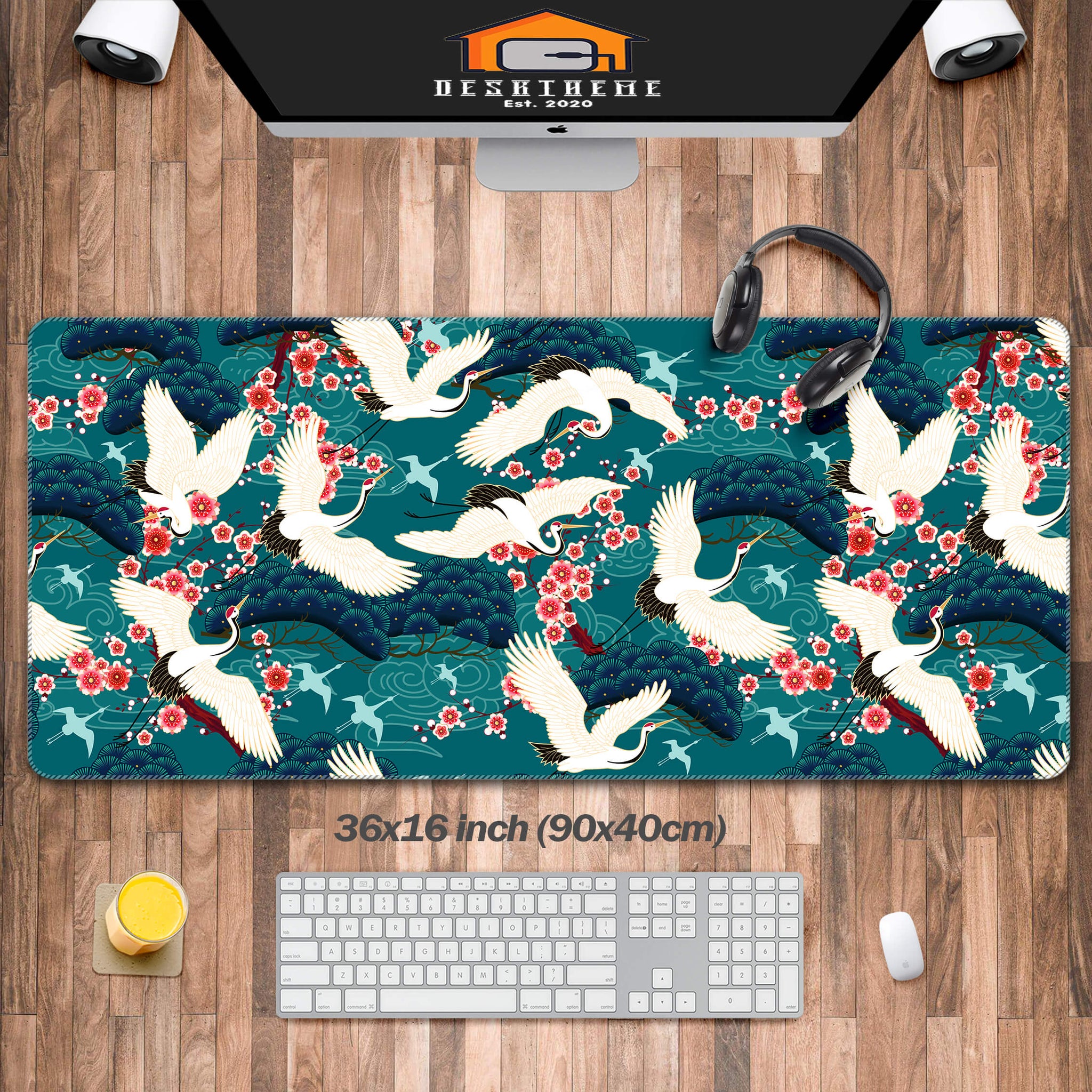 Japanese Ukiyo-e Crane Mouse Pad(3 Patterns)