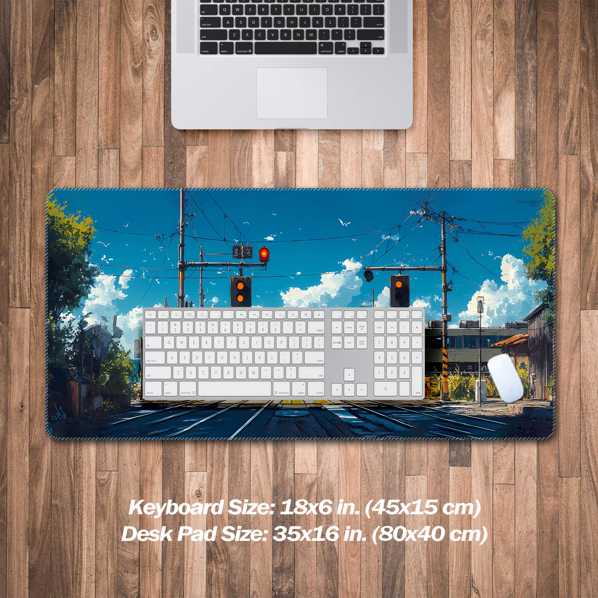 Aesthetic Anime Seaside & Tram Mouse pad XXL(2 Designs)