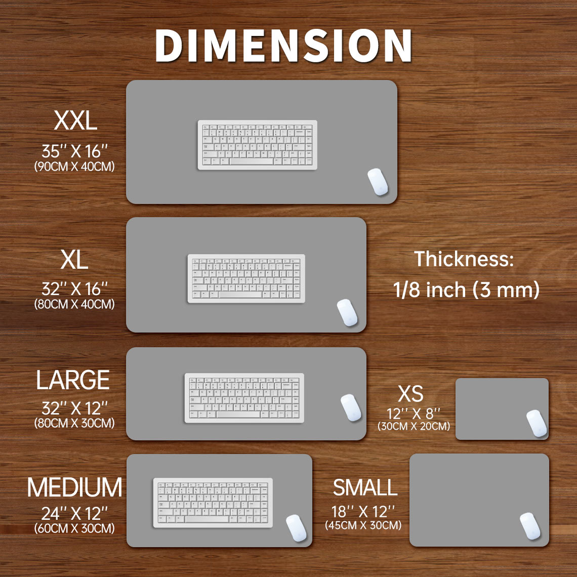 White Topographic Map Desk Mat