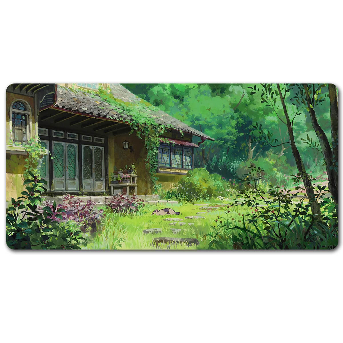 Green Anime View Mouse Pad