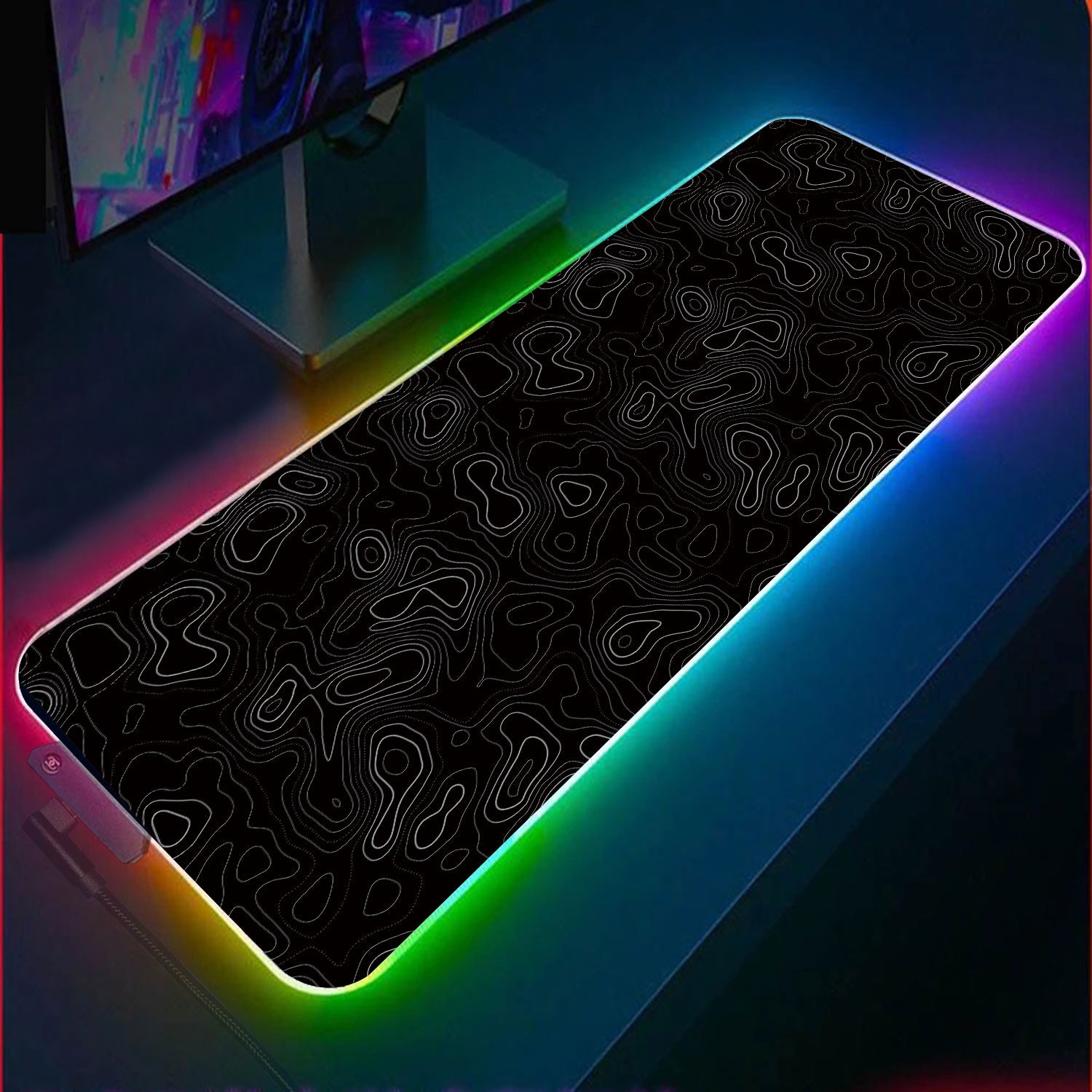 Abstract Lines RGB Gaming Mouse Pad (2 patterns)