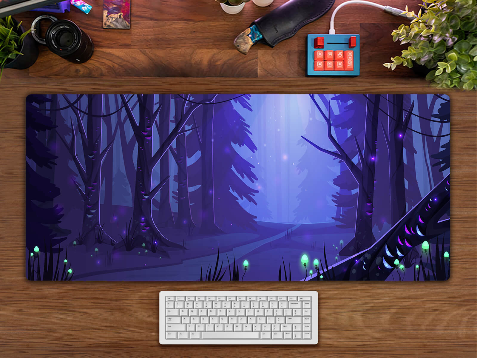 Purple Dark Forest Mouse Pad