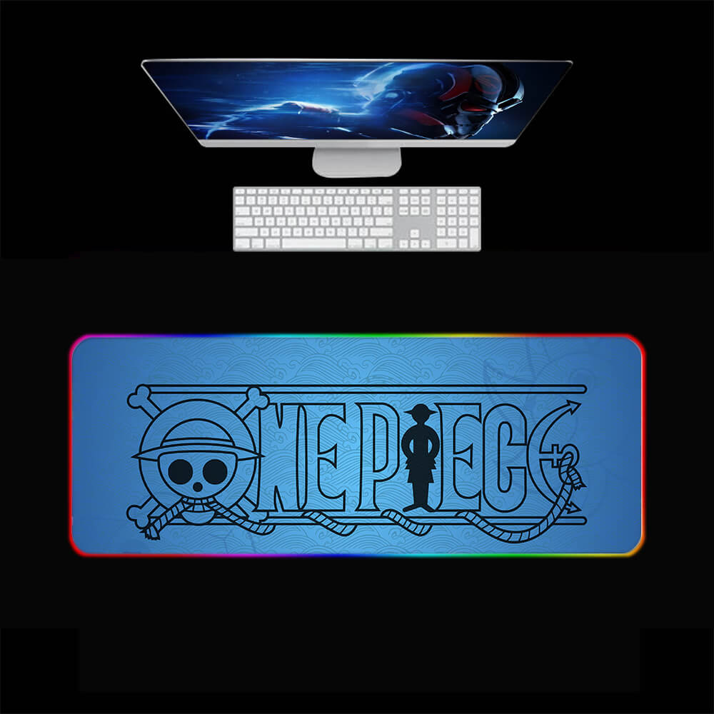 One Piece RGB Gaming Mouse Pad,luffy rgb light mouse pads, led gaming ...